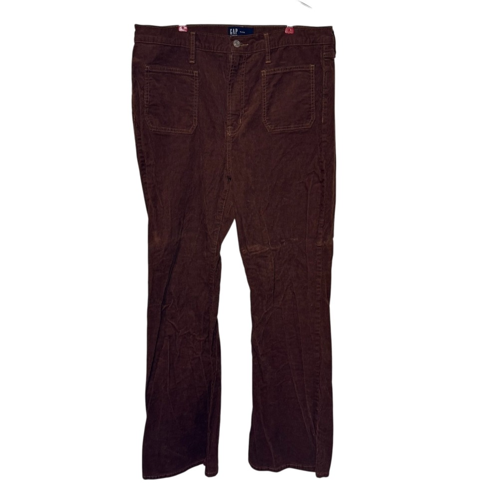 Gap Womens Pants High Rise 70s Flare Corduroy Retro Sable Brown Size 16/33R NWT